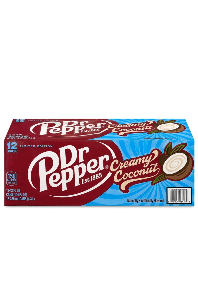 Dr. Pepper Creamy Coconut 12x355ml Cans Limited Edition USA Import
