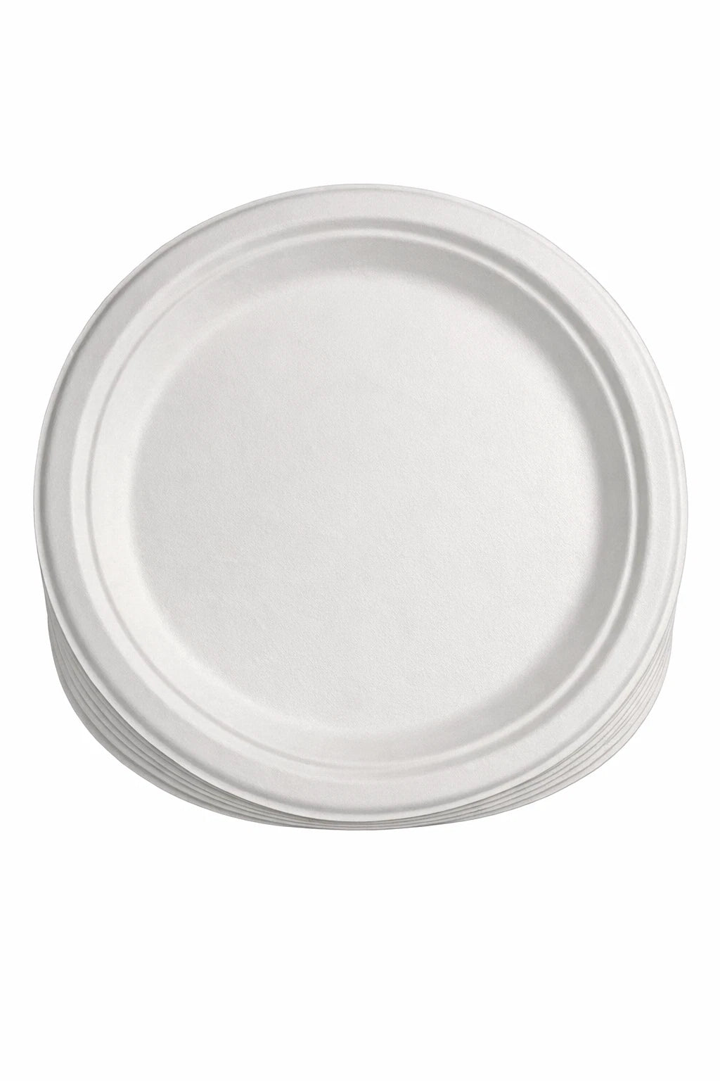 Bagasse Round 9-Inch Catering Plates - Pack of 50
