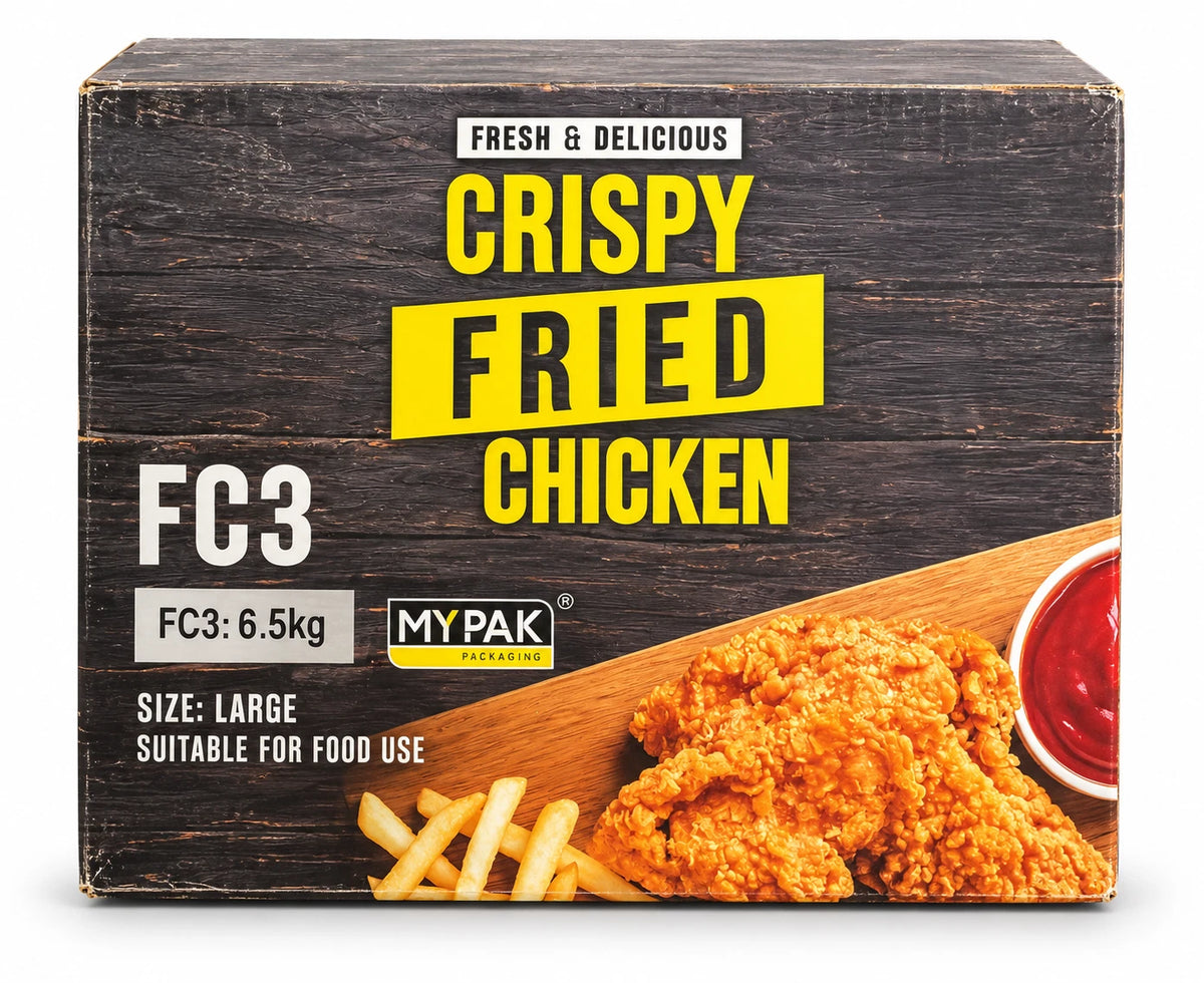 MY PAK FC3 Large Fried Chicken Takeaway Boxes - Full Case