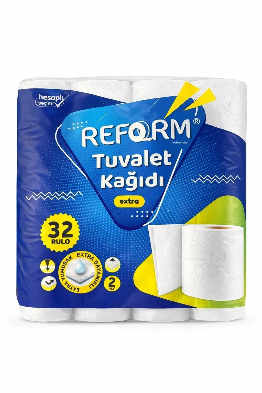 Reform Toilet Paper 2 Ply  32 Rolls Extra Soft Durable 2 Ply Tissue Rolls