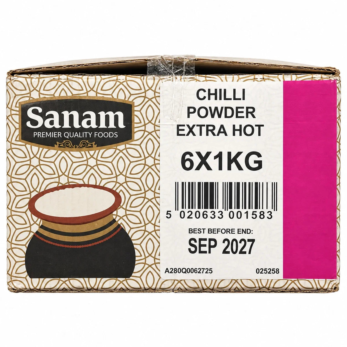 Sanam Chilli Powder Extra Hot 6 x 1kg Full Case 6kg
