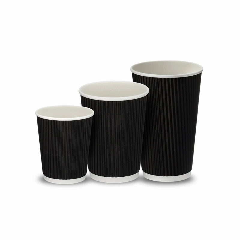 Ripple Walled Cups Paper Hot Drinks 12 oz Coffee Cups 100 Pieces