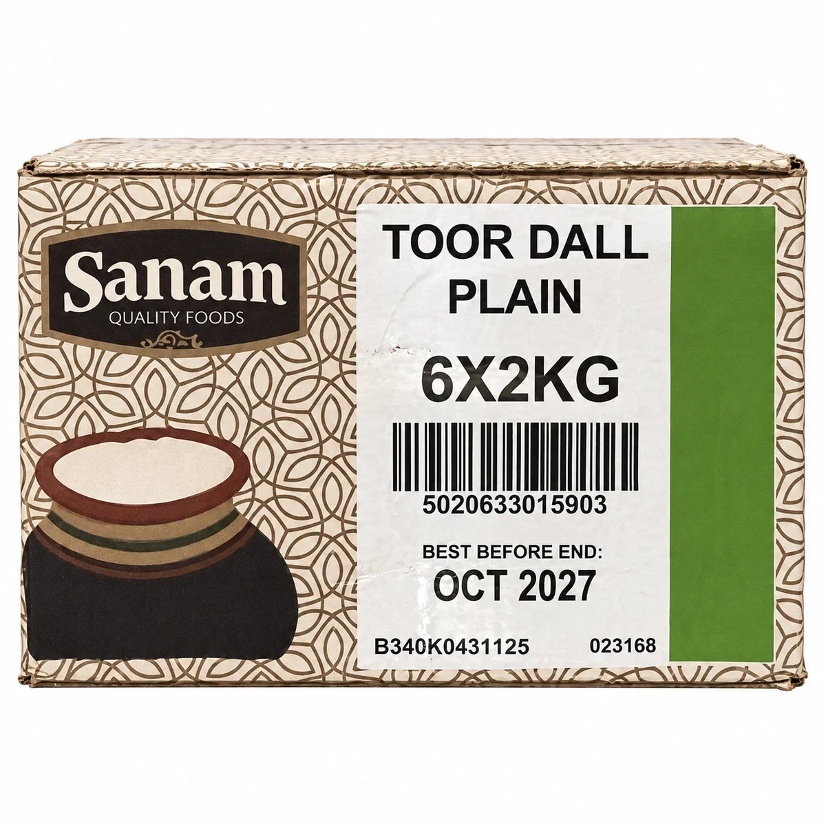 Sanam Toor Dall Plain 6 x 2kg Full Case 12kg