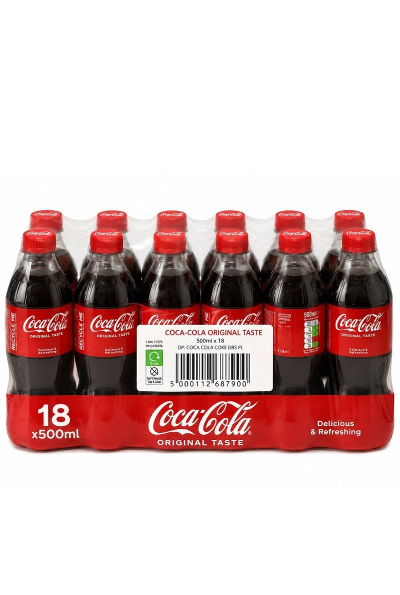 Coca-Cola Original Taste 18 x 500ml Bottles – Full Case
